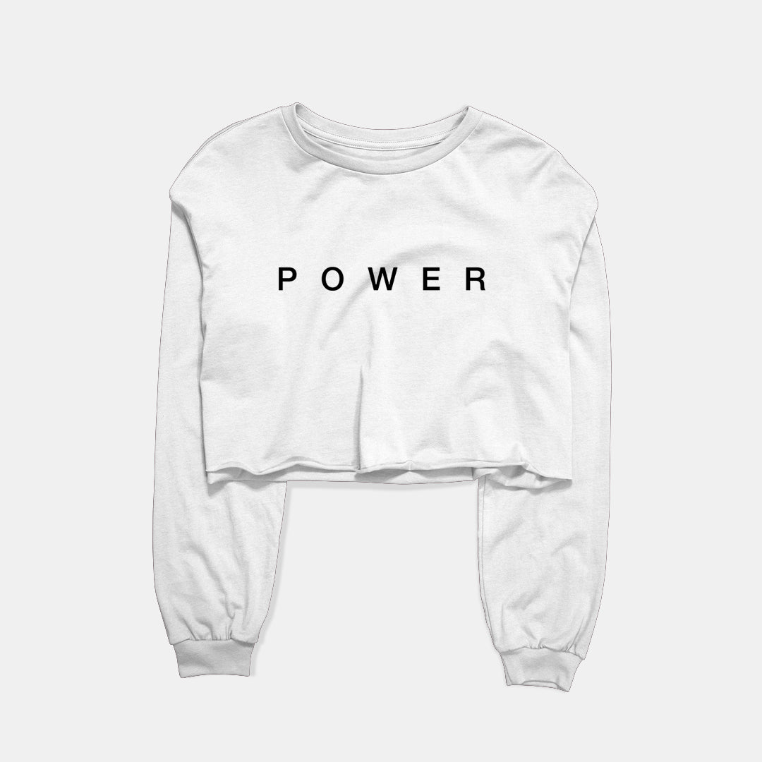 Power Graphic Cropped Sweatshirt
