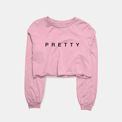 Pretty Graphic Cropped Sweatshirt