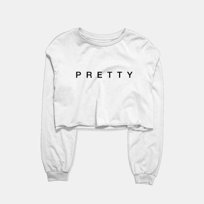 Pretty Graphic Cropped Sweatshirt