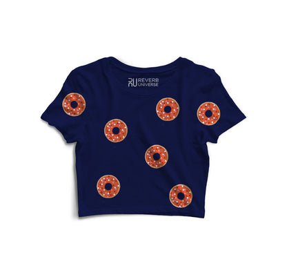 Donuts Graphic Fusion Crop Top