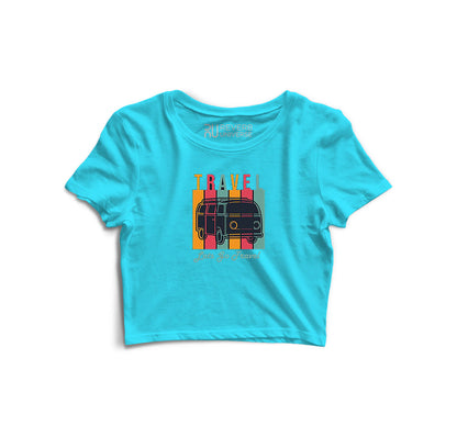 Let's Go Travel Graphic Crop Top