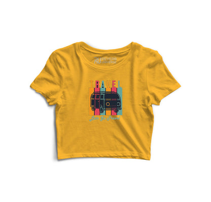 Let's Go Travel Graphic Crop Top