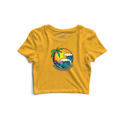 All Vibes are Welcome Here Graphic Crop Top