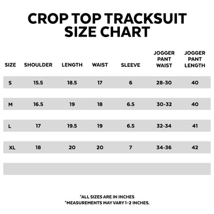 Black Crop Top Tracksuit