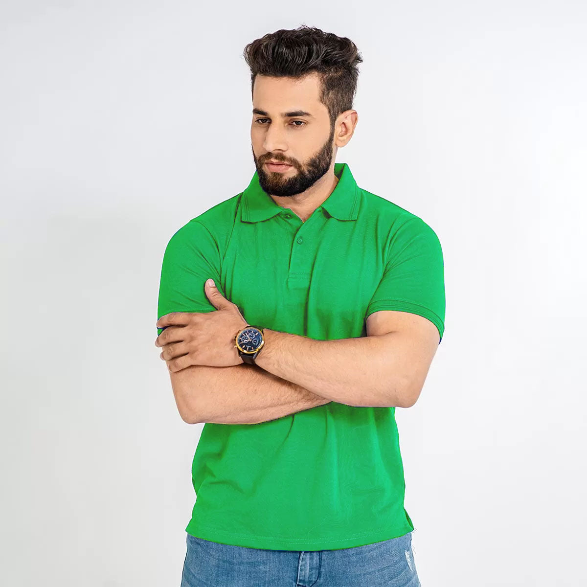 Parrot Green Unisex Polo Tshirt