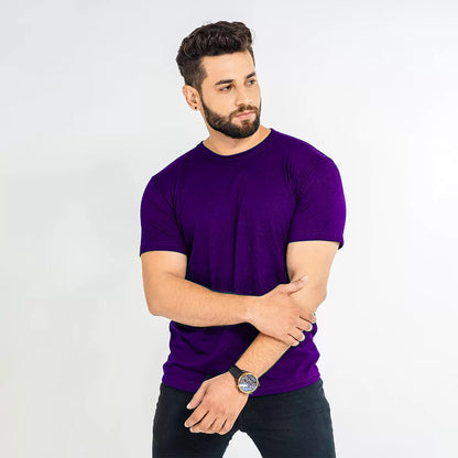 Basic Purple Half Sleeve Tee