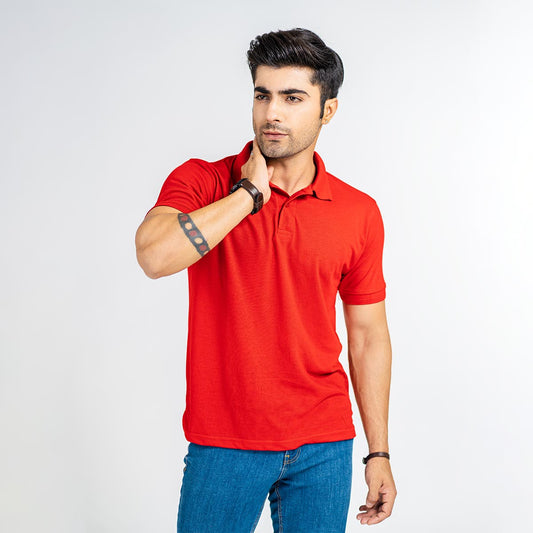 Red Unisex Polo Tshirt
