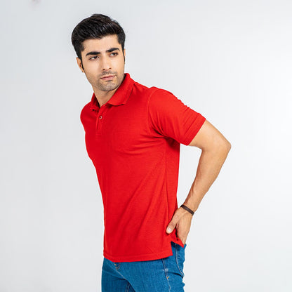 Red Unisex Polo Tshirt