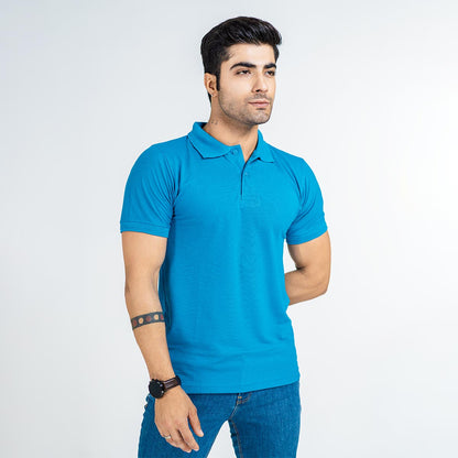 Sea Blue Unisex Polo Tshirt