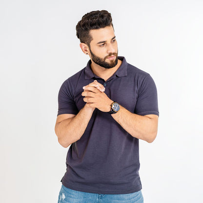 Dark Grey Unisex Polo Tshirt