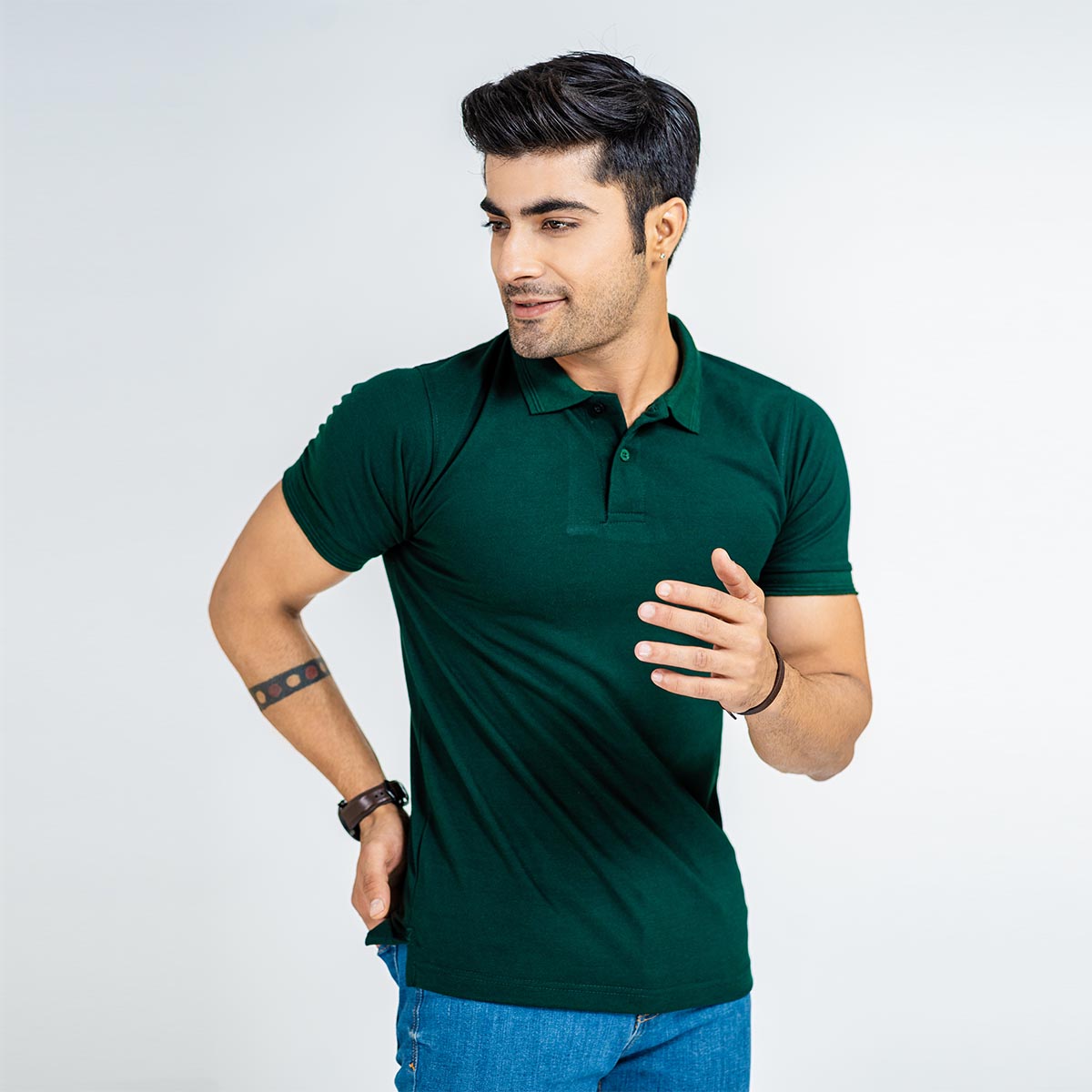 Dark Green Unisex Polo Tshirt