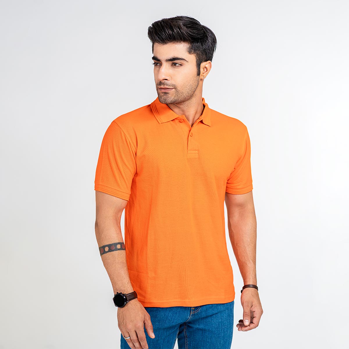 Orange Unisex Polo Tshirt