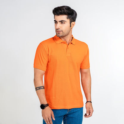 Orange Unisex Polo Tshirt