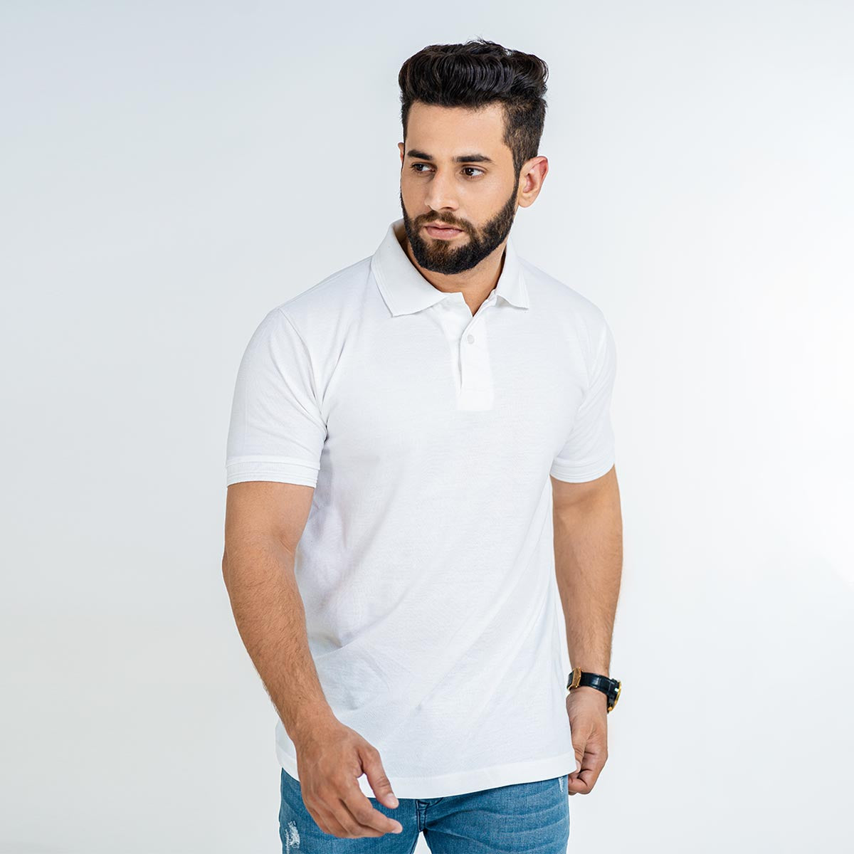 White Unisex Polo Tshirt