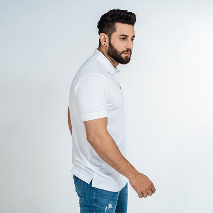 White Unisex Polo Tshirt