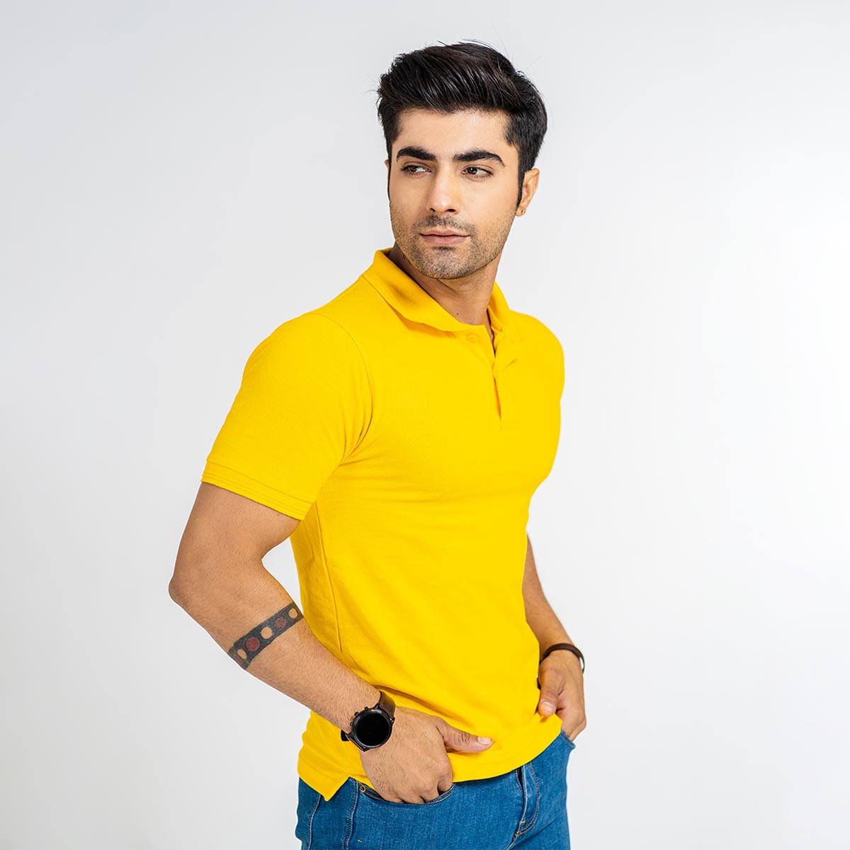 Yellow Unisex Polo Tshirt