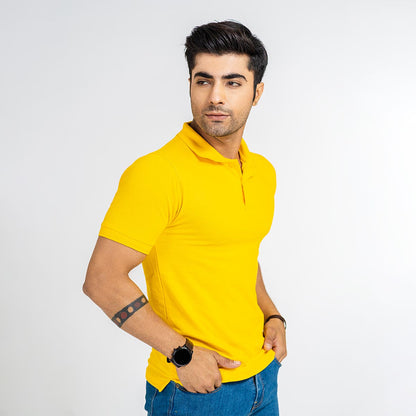 Yellow Unisex Polo Tshirt