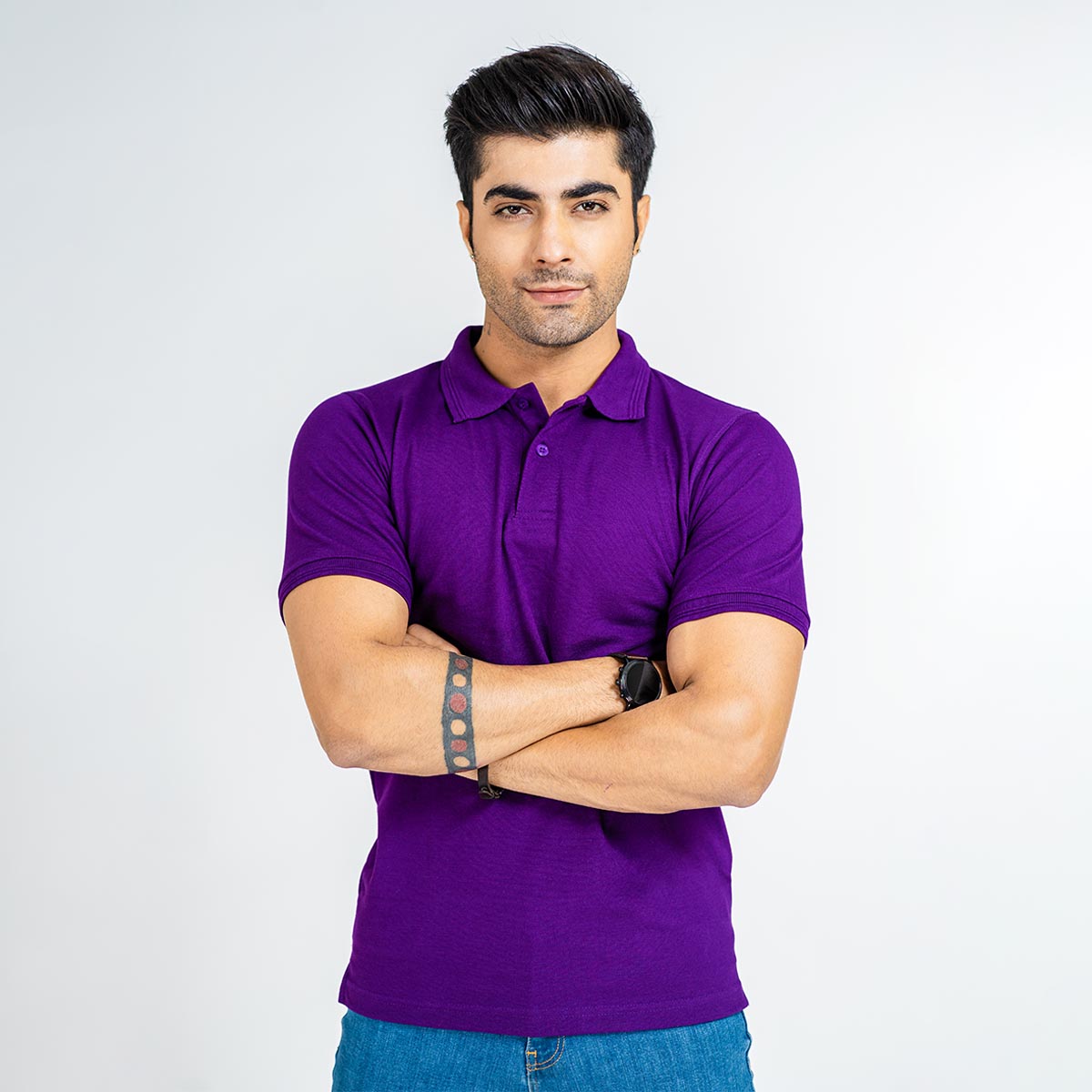 Purple Unisex Polo Tshirt