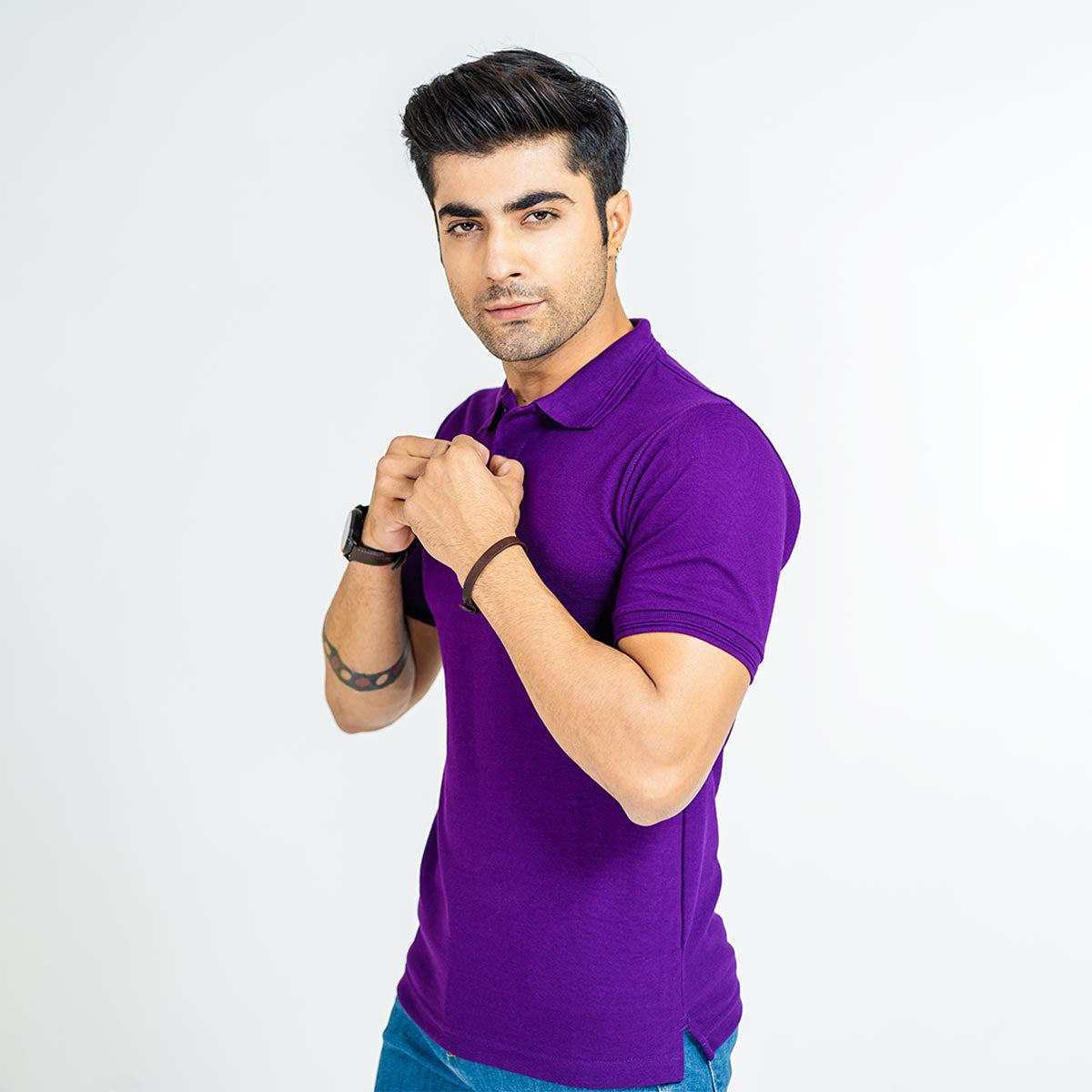Purple Unisex Polo Tshirt