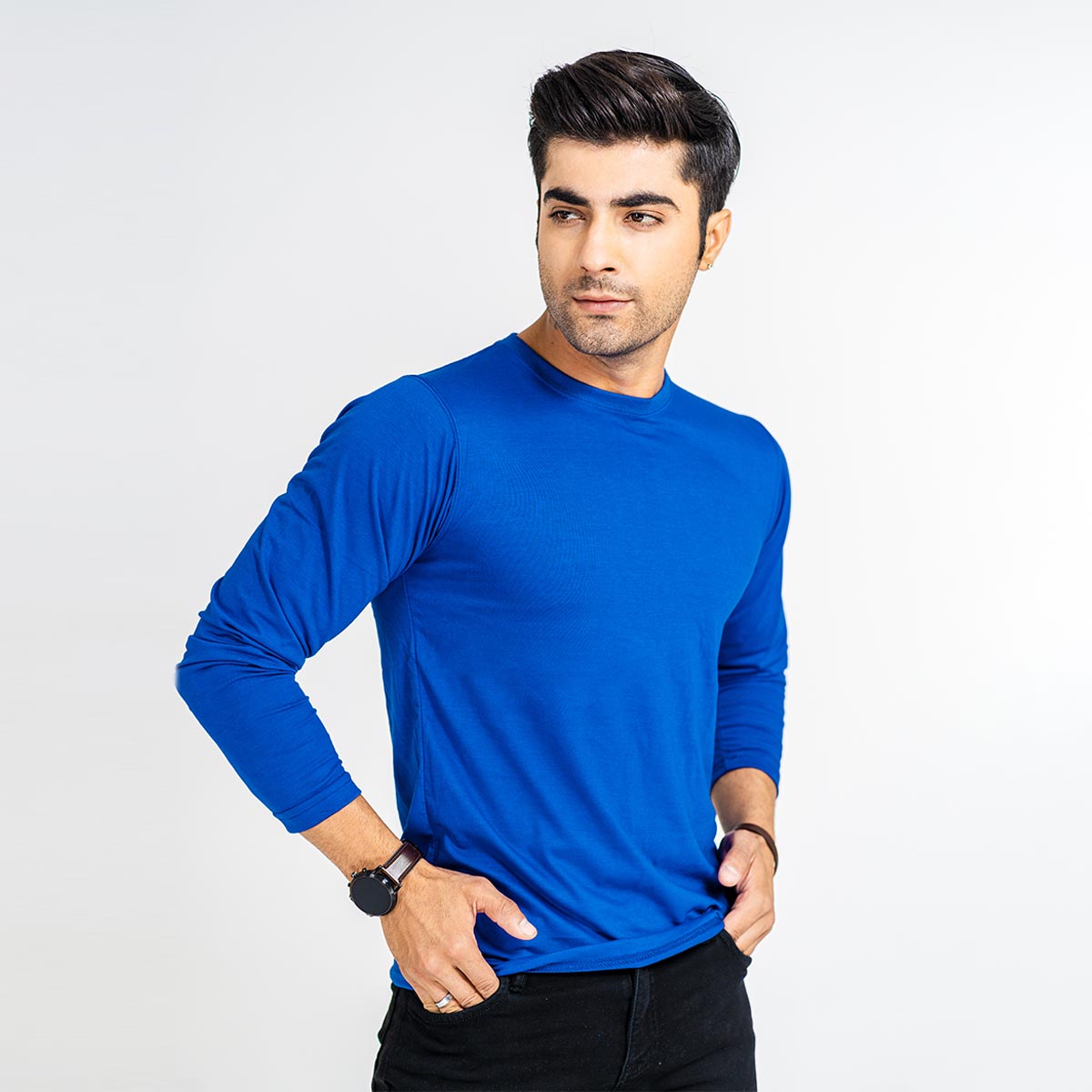 Basic Royal Blue Full Sleeve T-shirt – Reverb Universe