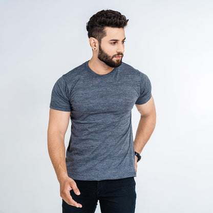 Basic Charcoal Grey Half Sleeve Tee