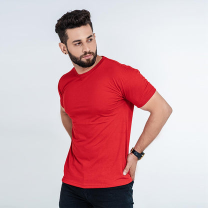 Basic Red Half Sleeve Tee