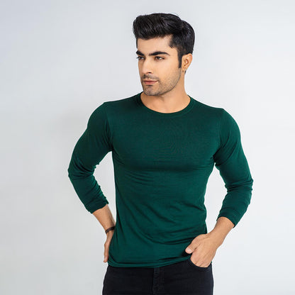 Basic Army Green Full Sleeve Tee