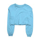 Basic Sky Blue Cropped Sweatshirt