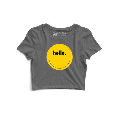 Hello Graphic Crop Top