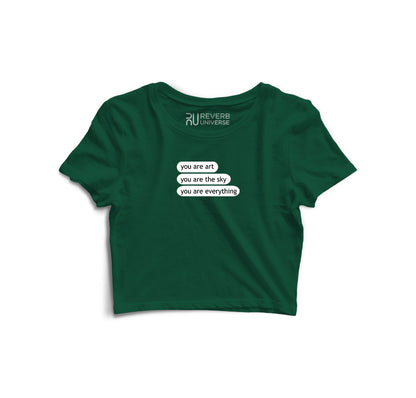 You are Art Graphic Crop Top