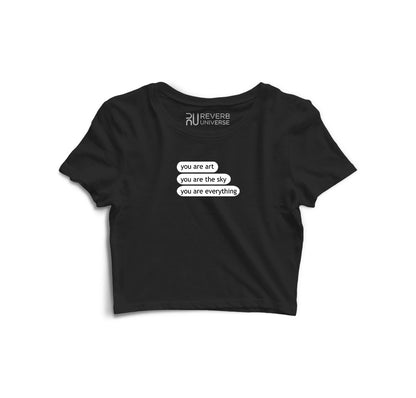 You are Art Graphic Crop Top