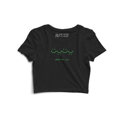 Waves Of Life Graphic Crop Top