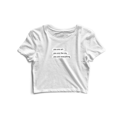 You are Art Graphic Crop Top