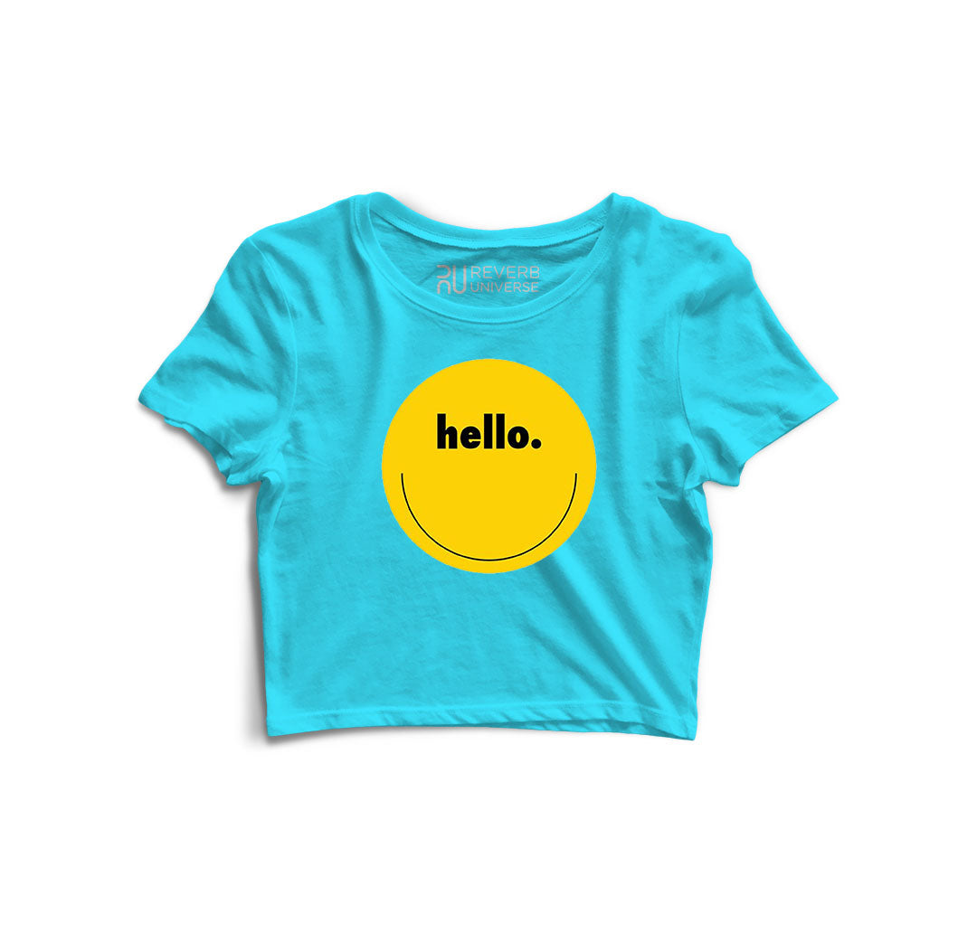 Hello Graphic Crop Top