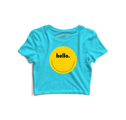 Hello Graphic Crop Top