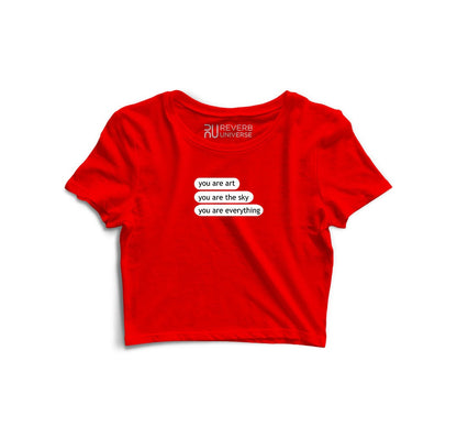 You are Art Graphic Crop Top
