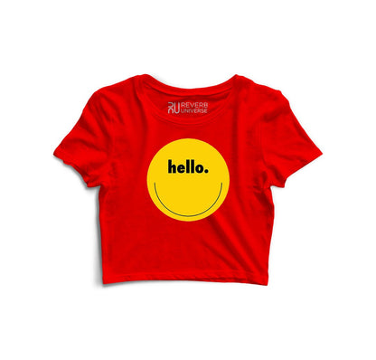 Hello Graphic Crop Top