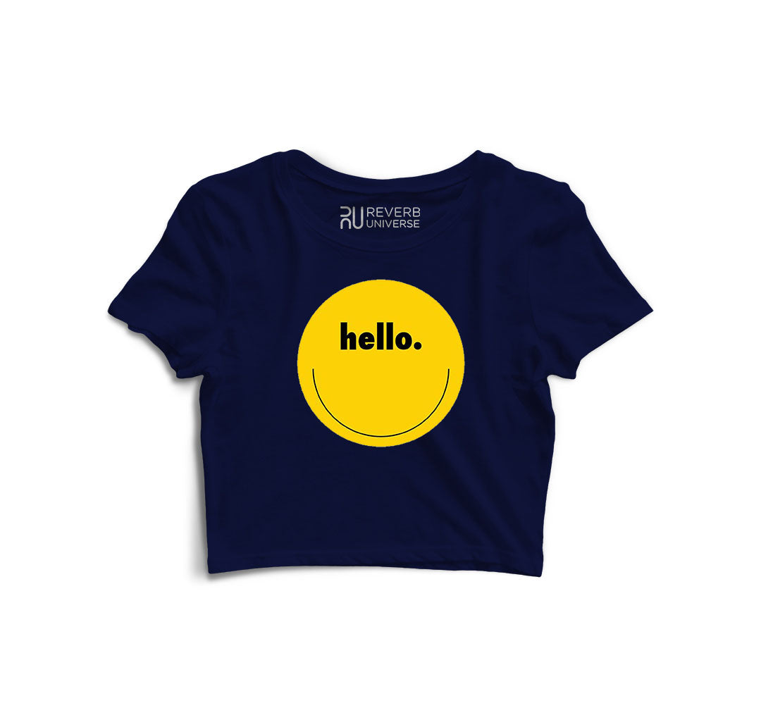 Hello Graphic Crop Top