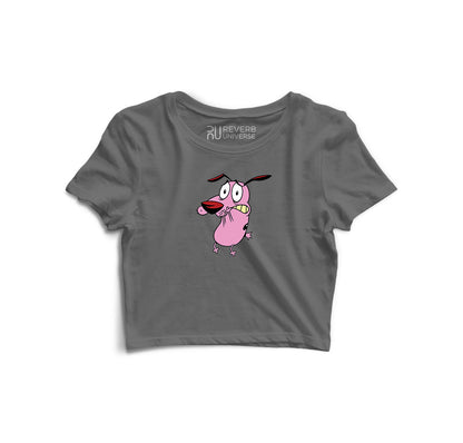 Courage The Cowardly Dog Graphic Crop Top
