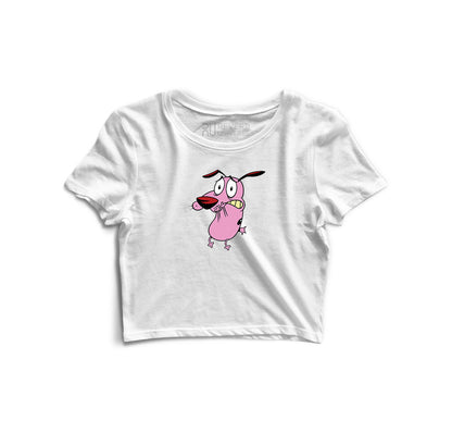 Courage The Cowardly Dog Graphic Crop Top