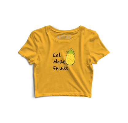 Eat More Fruits Graphic Crop Top