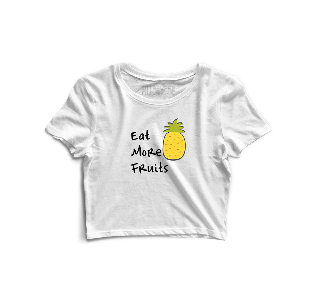 Eat More Fruits Graphic Crop Top