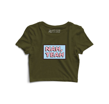 NAH YEAH Graphic Crop Top