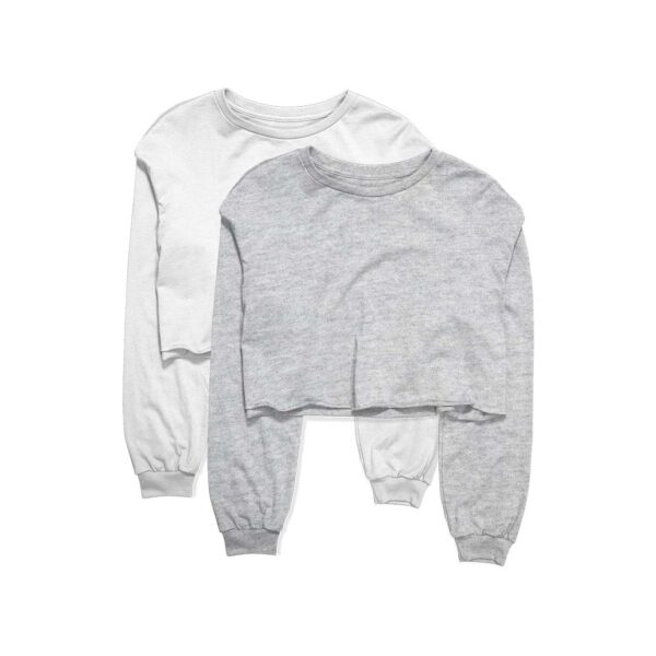 Pack of 2 Women Basic Cropped Sweatshirts