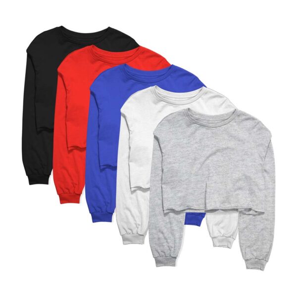 Pack of 5 Women Basic Cropped Sweatshirts
