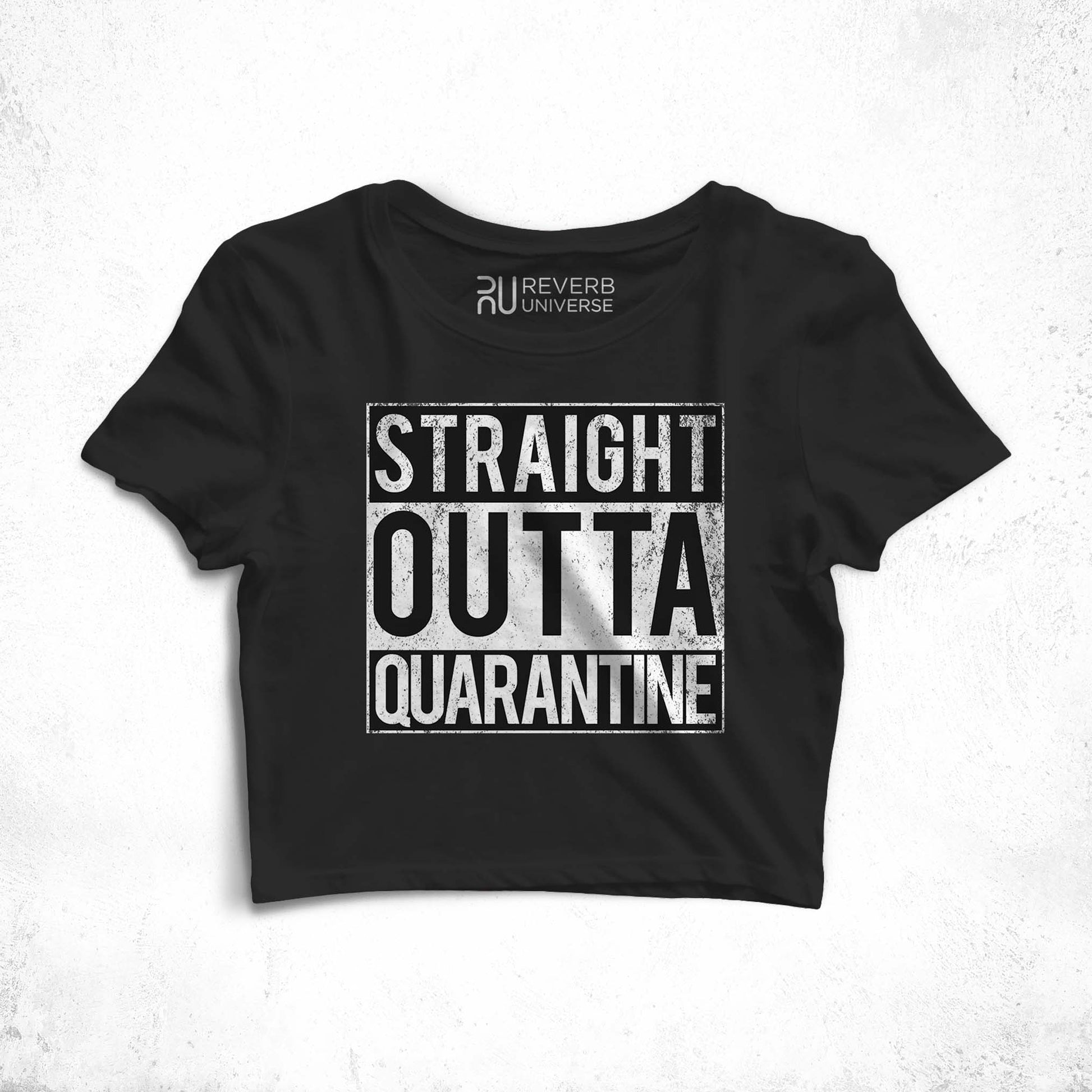 Straight Outta Quarantine Graphic Crop Top
