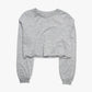 Basic Heather Grey Cropped Sweatshirt