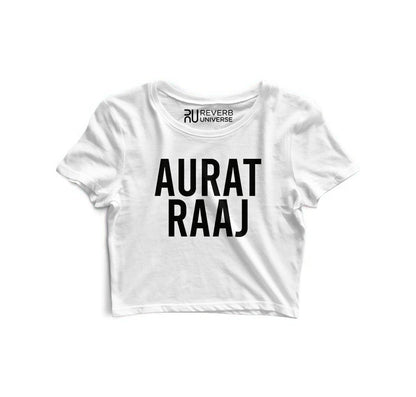 Aurat Raaj Graphic Crop Top
