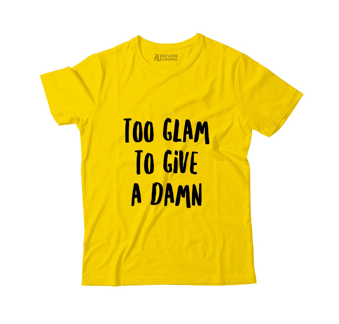 Too Glam To Give A Damn Graphic Yellow Ltd Tee