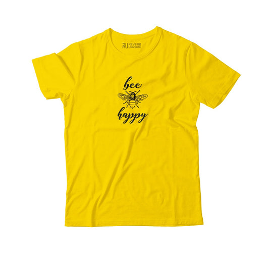 Be Happy Graphic Yellow Ltd Tee
